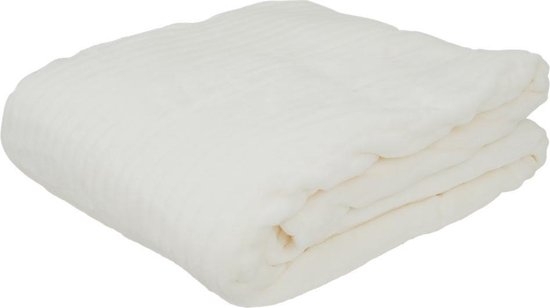 Fleece plaid 180x130cm wit