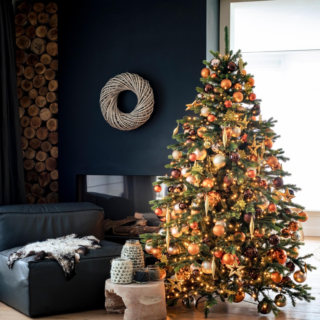 kerstboom Champagne Amber LUXE 210cm