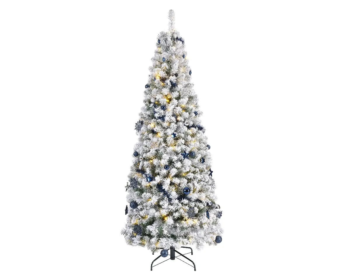 Kerstboom 210cm hoog pop - up  wit