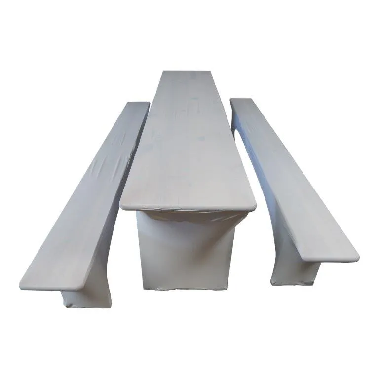 Witte stretch hoes set 220x50cm