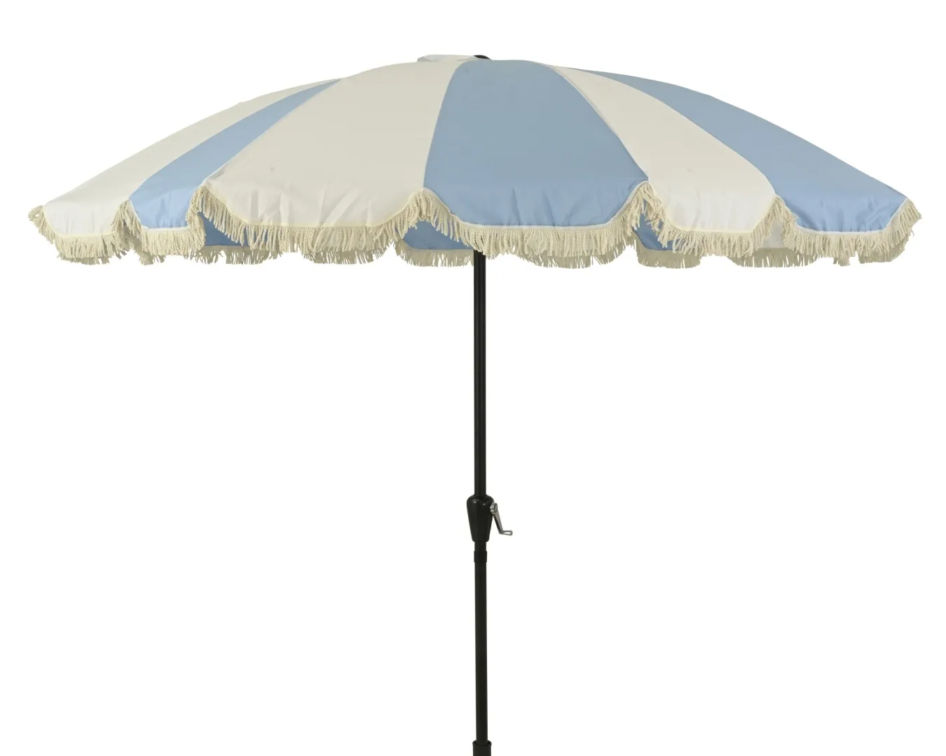 Parasol wit/licht blauw