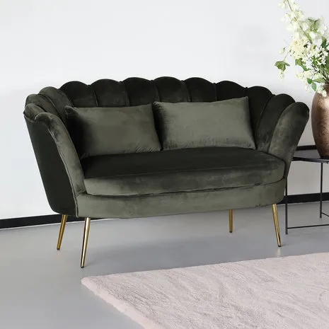 Trouwbankje Velvet donker groen