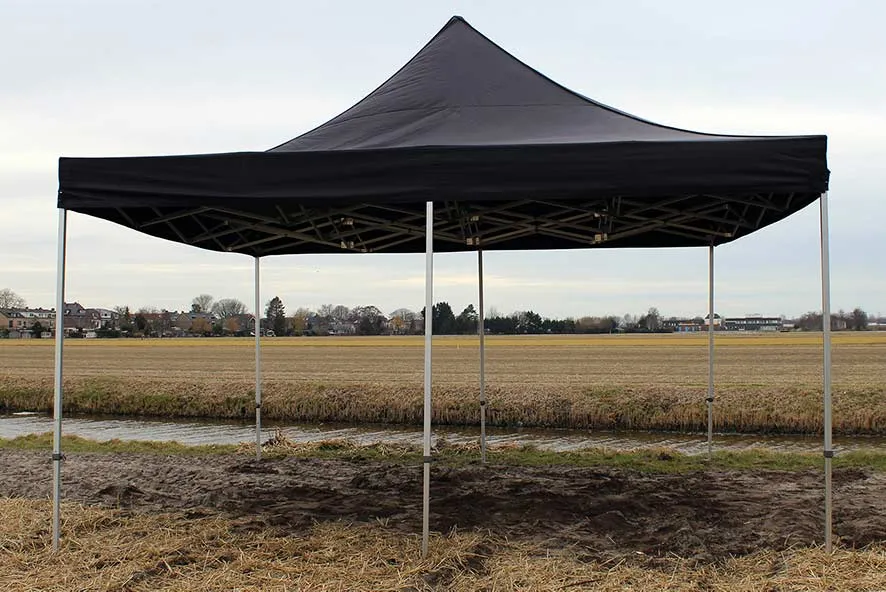 Vouwtent 5x5m zwart