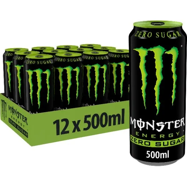 MONSTER ENERGY ZERO SUGAR BLIK RET 12X50CL