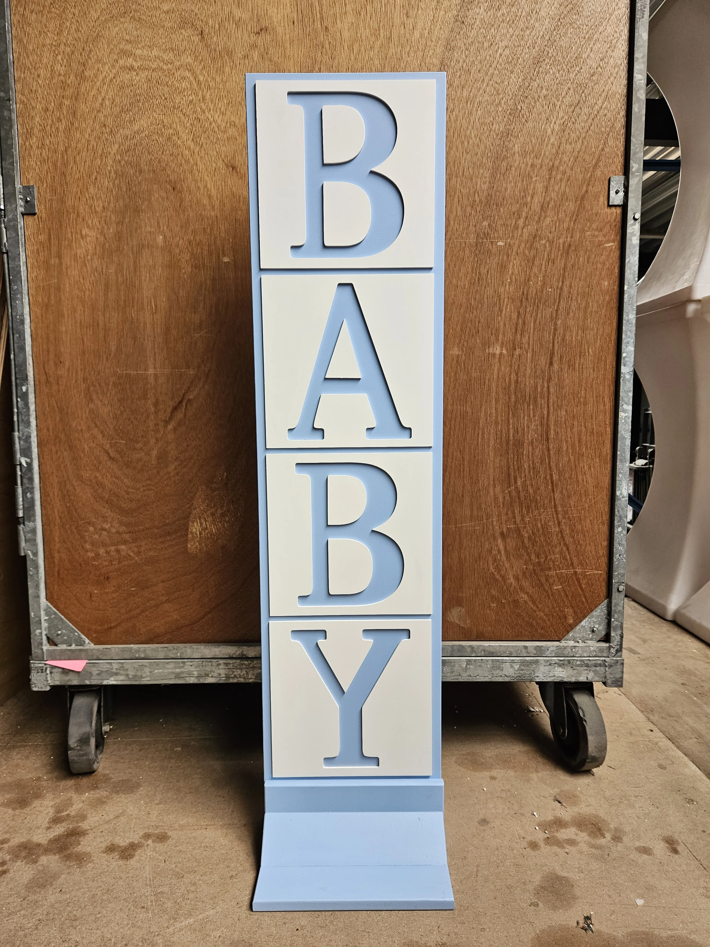 Baby bord blauw
