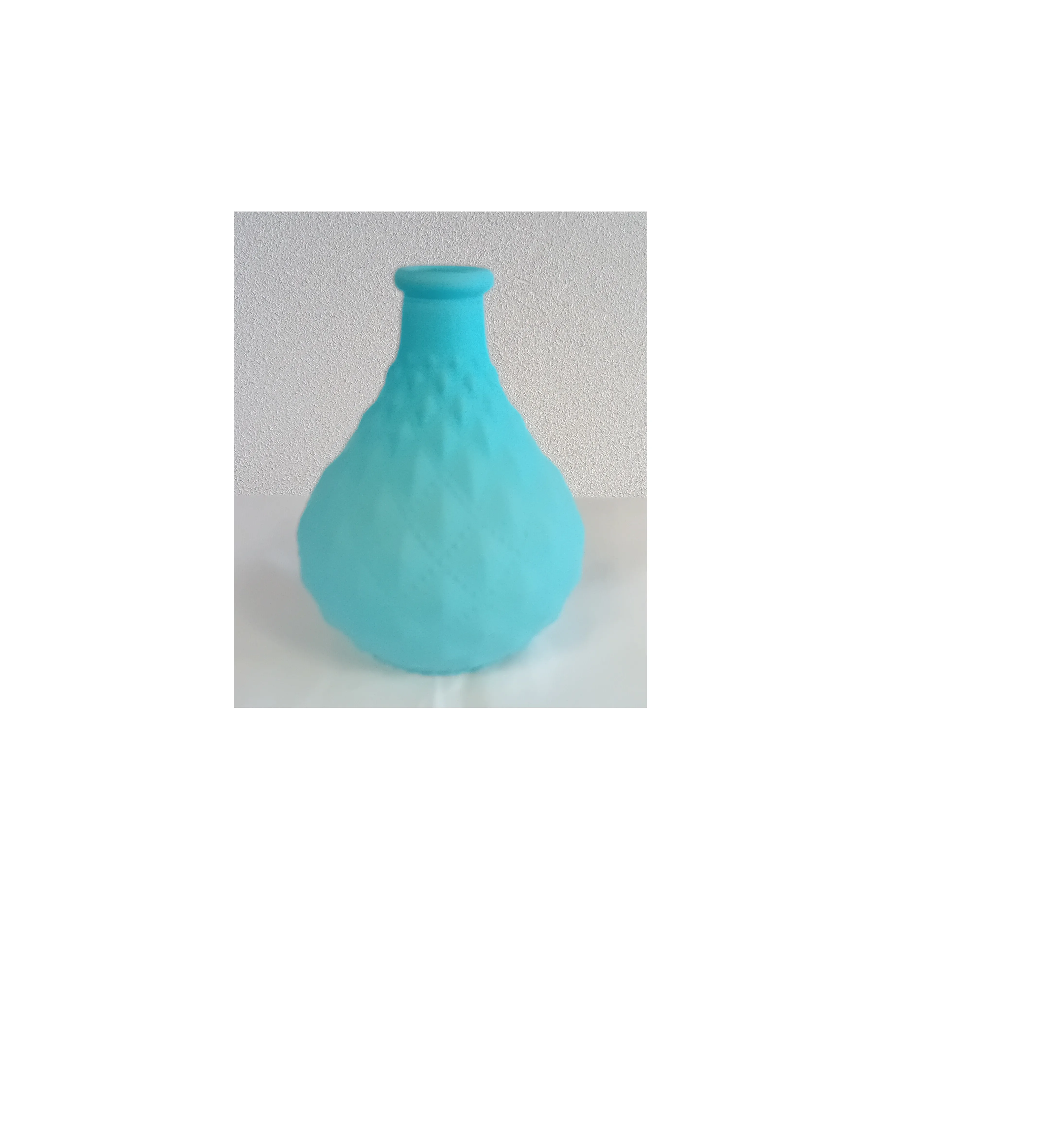 Vaas blauw 12cm hoog