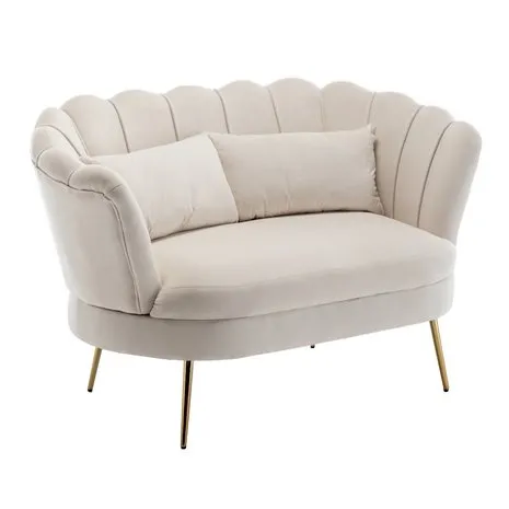 Trouwbankje velvet creme