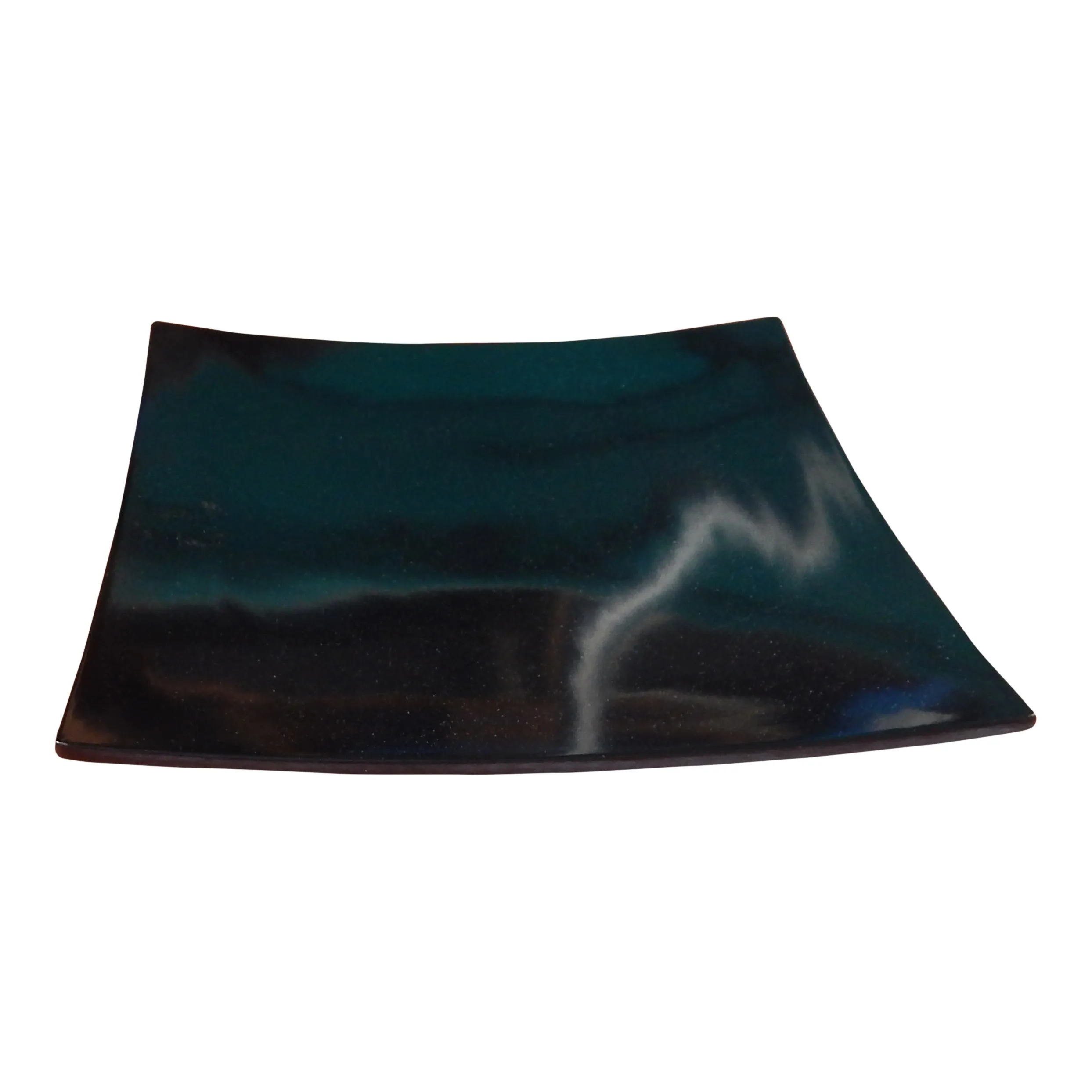 Vierkant gebogen bord zwart