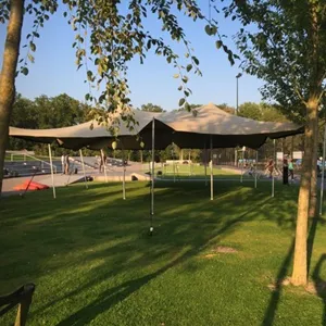 Stretch tent 20x7,5m kleur zand