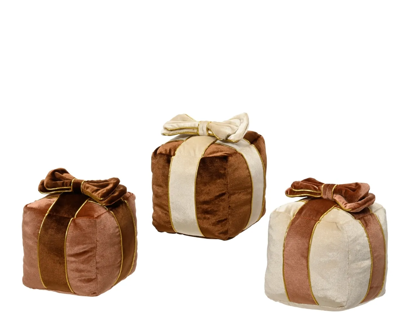 Cadeautjes polyester fluweel per 3