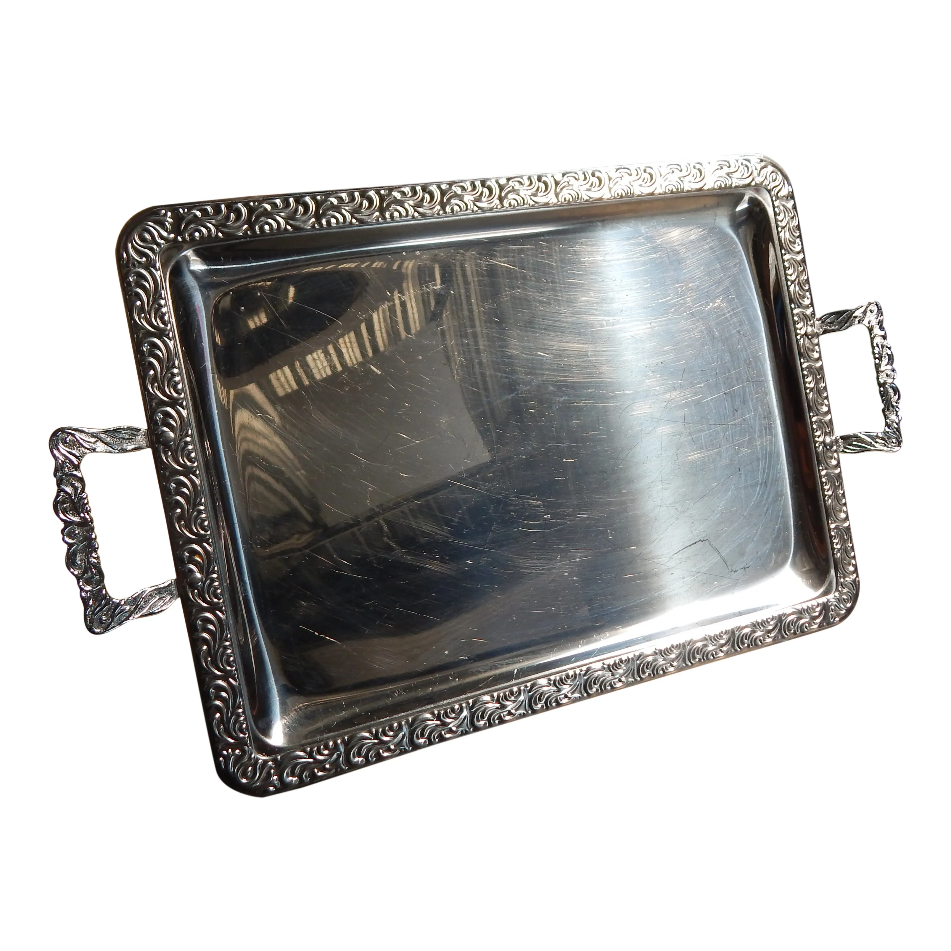 Dienblad 42x30cm verzilverd