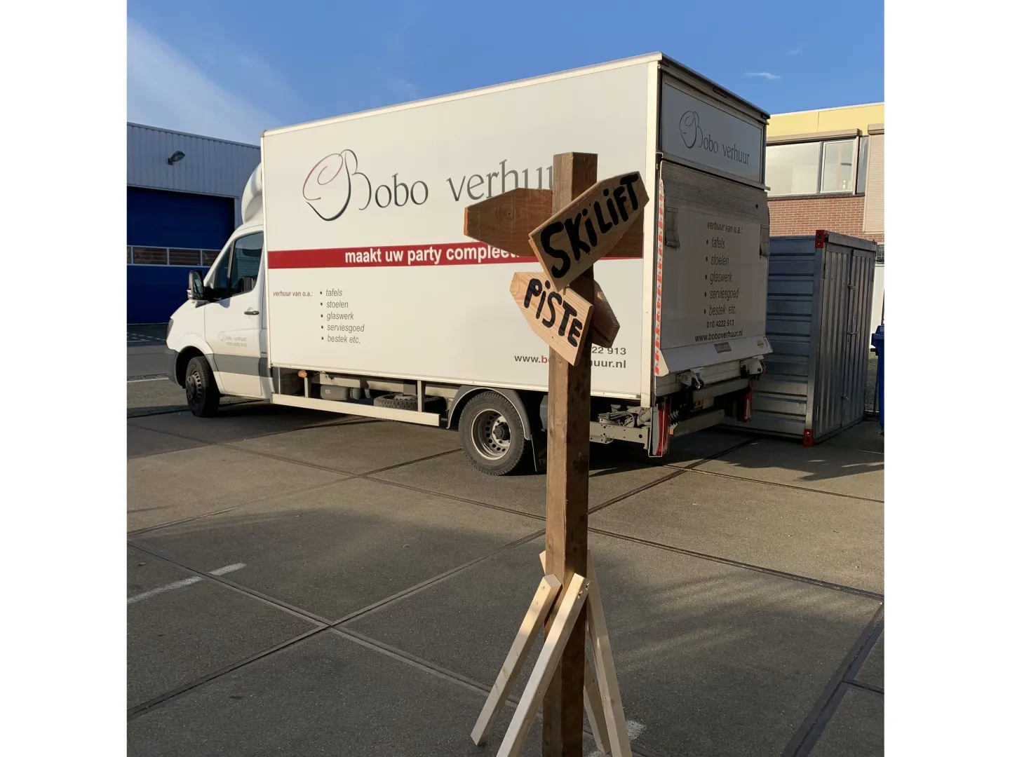 Wegwijs paal Ski lift