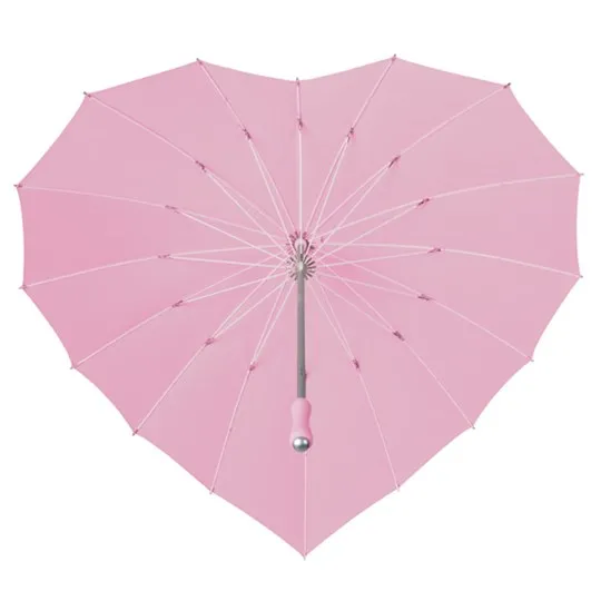 Hart Paraplu licht roze