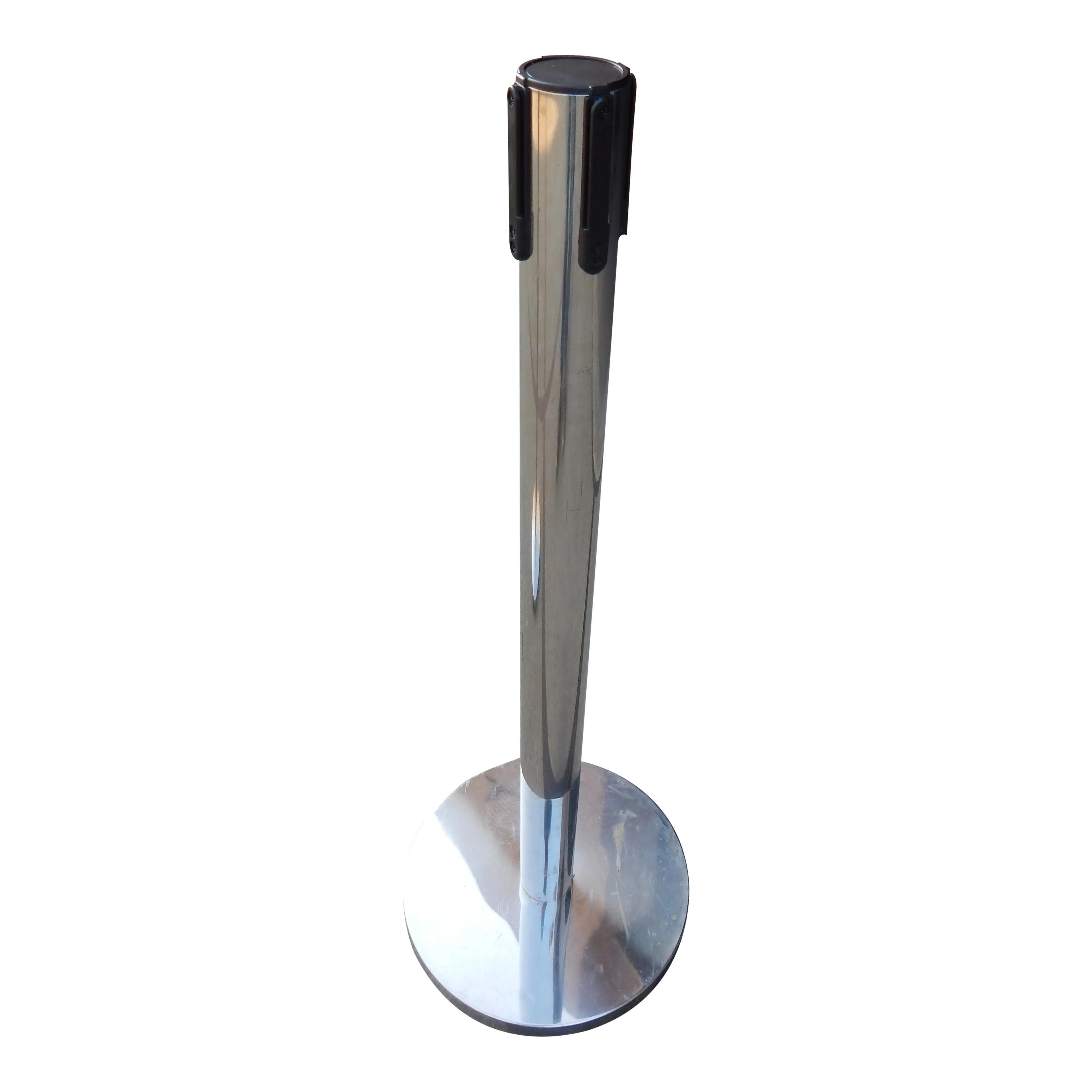 Afzetpaal met uitrekband zwart