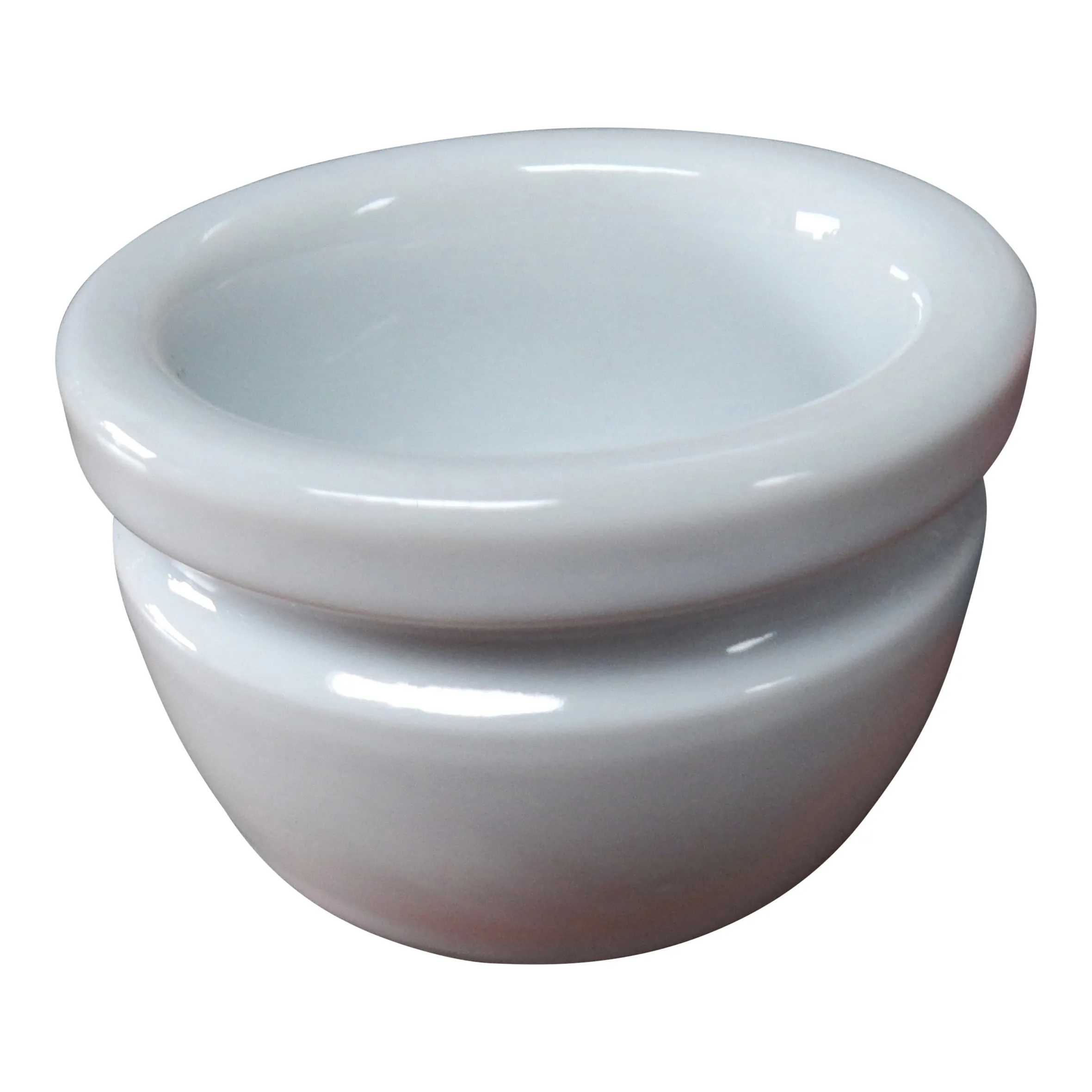 Boterpotje klein porselein wit